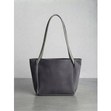 Satuna Kadın Büyük Boy Süet Tote Çanta - Astar Detaylı 35X27 cm Omuz Çantası