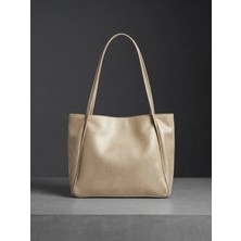 Satuna Kadın Büyük Boy Süet Tote Çanta - Astar Detaylı 35X27 cm Omuz Çantası