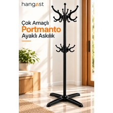 Hangast Ayaklı Askılık Vestiyer Elbise Askılığı Büro Ayaklı Portmanto Elbise Askısı | Demonte Kolay Kurulum