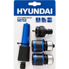 Hyundai Hyundaı 58752 Su Tabancası ve Adaptör Seti 4 Parça Bahçe Sulama ve Temizlik Seti