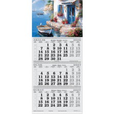Keskin 2027-3 Aylık Spiralli Jumbo Denizci Takvim-Yelkenli 600289-99
