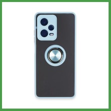 Soi Home Redmi Note 12 5g Uyumlu Kılıf Montreal Yüzüklü Silikon Kapak - Buz Mavi Soı