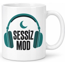 Popüler Sepet Sessiz Mod Tasarımlı Porselen Kupa - Model 292