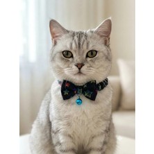 Kedimio Papyonlu Kedi Boyun Tasması Ayarlanabilir Papyon Fiyonk Zilli