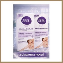 Bezos Sesu Soft Sir Ağda Bantları 32 Adet Vegan Formula Tüm Vücut ve Yüz Için Soğuk Ağda Bandı 2'li Paket 22