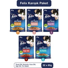 Felix Felıx Yenilenmiş Paketi ile 32 Adet Karışık Yaş Kedi Maması