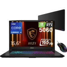 Msı Katana 15 Hx B14WFK-450XTR Intel Core I9 14900HX 64GB 1tb SSD RTX5060 Freedos 15.6" Qhd 165Hz Taşınabilir Bilgisayar - Xl Mouse Pad + Msi Mouse WZ27