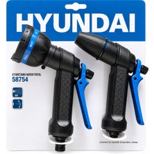 Hyundai Hyundaı 58754 Su Tabancası 2’li Set Bahçe Sulama ve Temizlik Için Hortum Başlığı