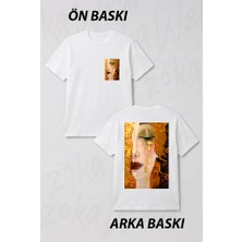 Zoka Wear Gustav Klimt Freya S Tears Gustav Klimt Golden Tears Ön ve Sırt Baskılı Tişört