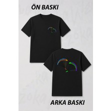 Zoka Wear Yamac Parasutu Baskili Unisex B Ön ve Sırt Baskılı Tişört