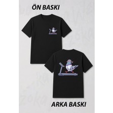 Zoka Wear Spor Yapan Kus Guvercin Gym Ön ve Sırt Baskılı Tişört