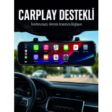 Dolozena Ayna Carplay Araç Içi 9.66 Inç IPS Ekran Geri Görüş Kamerası Destekli