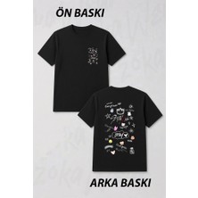 Zoka Wear Stray Kids Skzoo Stay Mix K-Pop Muzik Grubu Ön ve Sırt Baskılı Tişört
