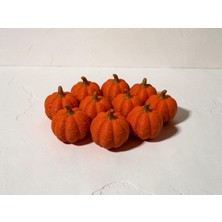 3D Tasarım Mini Balkabağı Modeli – 10 Adet Set -Turuncu-3cm