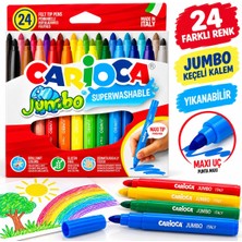 Carioca Jumbo Yıkanabilir Keçeli Boya Kalemi 24 Renk