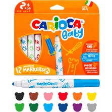 Carioca Baby Jumbo Keçeli Kalem Yıkanabilir 12 Renk