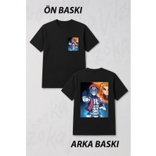 Zoka Wear Demon Slayer Rengoku Vs Akaza Ozel Ön ve Sırt Baskılı Tişört