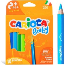 Carioca Baby Jumbo Üçgen Kuru Boya Kalemi 10 Renk