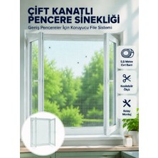 Dolozena Çift Kanatlı Pencere Filesi Cırt Bantlı Sineklik Kolay Takılır