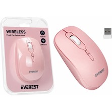 Ens Smw-89 Kablosuz Optik Mouse 1600 Dpı Pastel Pembe