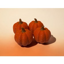 3D Tasarım Mini Balkabağı Modeli – 4 Adet-Turuncu (3cm)