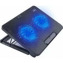 Dolozena Çift Fanlı Sessiz Laptop Soğutucu 17 Inç Uyumlu Yükseltici Stand