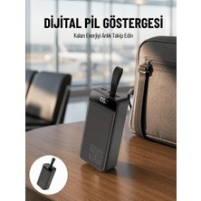 Dolozena Powerbank 50.000 Mah Dijital Göstergeli Taşınabilir 4 Portlu Hızlı Powerbank Yeni Nesil