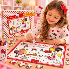 Witty Puzzlez Hello Kitty ve Balonlar Puzzle 100 Parça 48X34 cm (100 Parça)