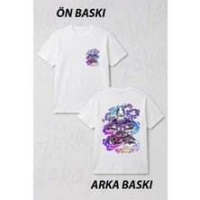 Zoka Wear Avatar The Last Airbender Aang Elements Rainbow Ön ve Sırt Baskılı Tişört
