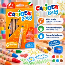 Carioca Baby Jumbo Kuru Boya Kalemi Ahşap Gövde 6 Renk