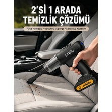 Dolozena Kablosuz Araç El Süpürgesi Hava Pompası Kombinasyon