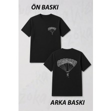 Zoka Wear Yamac Parasutu - Paragliding V2 Ön ve Sırt Baskılı Tişört