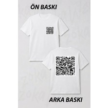 Zoka Wear Qr Code For A Free Pdf Of The Communist Manifesto V2 Ön ve Sırt Baskılı Tişört