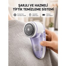 Dolozena Şarjlı Tiftik Temizleyici – Çıkarılabilir Hazneli, Anti-Statik Fırçalı, USB Şarjlı