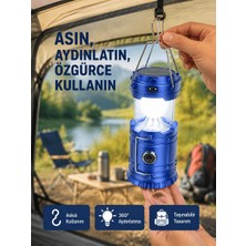 Dolozena Güneş Enerjili Katlanabilir Kızaklı Kamp Feneri – USB Şarjlı, Çok Yönlü ve Dayanıklı Tasarım