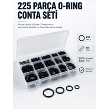 Dolozena 225 Pcs O-Ring Conta Seti Profesyonel Tamir, Bakım ve Sızdırmazlık Çözümü