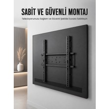 Dolozena Profesyonel Sabit Tv Askı Aparatı  Ultra Dayanıklı Çelik Duvar Montaj Braketi 50-95 Inç
