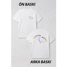 Zoka Wear Yamac Parasutu - Paragliding-2 Ön ve Sırt Baskılı Tişört