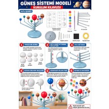 ArtMaster Güneş Sistemi Modeli 1 Paket Gezegen Sistemi 6 Renk Boya Fırça Eğitici Maket Deney Seti Plastik Gezegenler Alemi