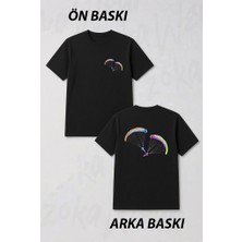 Zoka Wear Yamac Parasutu - Paragliding-2 Ön ve Sırt Baskılı Tişört
