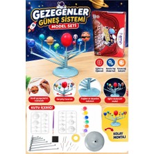 Artlantis Güneş Sistemi Modeli 1 Paket Gezegen Sistemi 6 Renk Boya Fırça Eğitici Maket Deney Seti Plastik Gezegenler Alemi