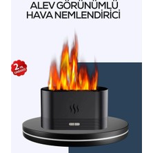 Herşey Trend Aromatik Oda Kokusu Difüzörü Alev Tasarımlı LED Işıklı Nemlendirici