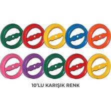 Bahadır Outdoor 3 No Contalı Kasnak Birinci Kalite 10 Adet Karışık Renk Kasnak Seti - El Olta Misina Kasnağı