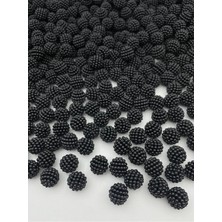 50GR Siyah Renk 14MM Parçalı Böğürtlen Model Inci Takı Boncuğu (50 Adet)