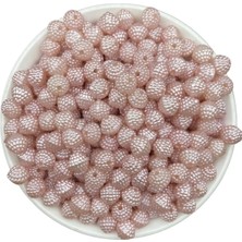 100 gr 14MM Pembe Parçalı Böğürtlen Inci Takı Yapım Boncuğu (100 Adet)