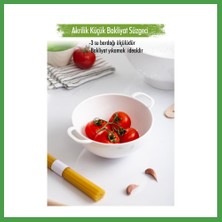 Soi Home Akrilik Beyaz Mini Pirinç Süzgeçi & Bakliyat Süzgeçi (3 Su Bardağı Ölçülü) Soı