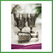 Soi Home Akrilik Füme 6'lı Kadeh & Su Meşrubat Kahve Yanı Bardağı 450 ml ( Cam Değildir ) Soı