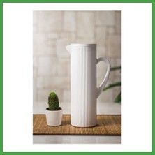 Soi Home Arkilik Barok 1,5 Lt Beyaz Sürahi (Buzdolabı Kapak Rafına Sığar) Soı