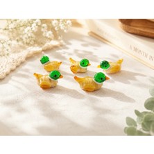 El Yapımı Murano Cam Yeşil Başlı Ördek – Lampwork Takı Yapım Boncuğu (2 Adet)