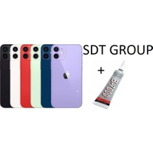 Zamerya iPhone 12 Uyumlu Arka Batarya Pil Kapağı Mor (B700